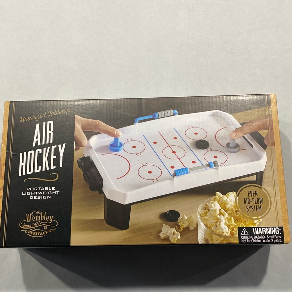 New Kohl’s Tabletop air hockey portable lightweight design travel game New